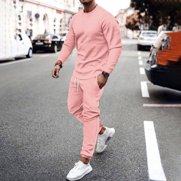 Sporty Tracksuit for Men - Marco-Pink-S-State of Style