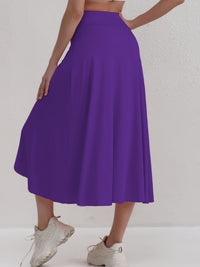 Sporty women's skirt with a high waistband & asymmetric cut – Alexia-Coral-S-State of Style