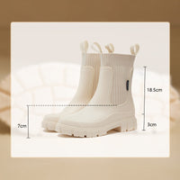 Women's waterproof rain boots with a thick tread sole – Arvella