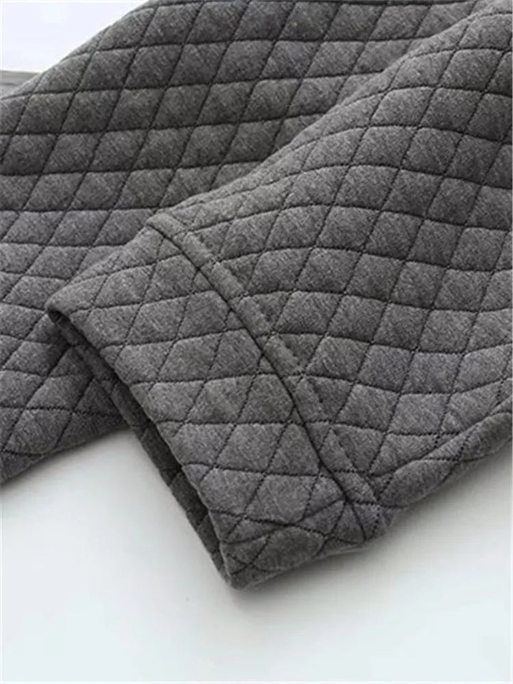 Spring Plus Size Checkered Knit Jacket-Black-XL-State of Style