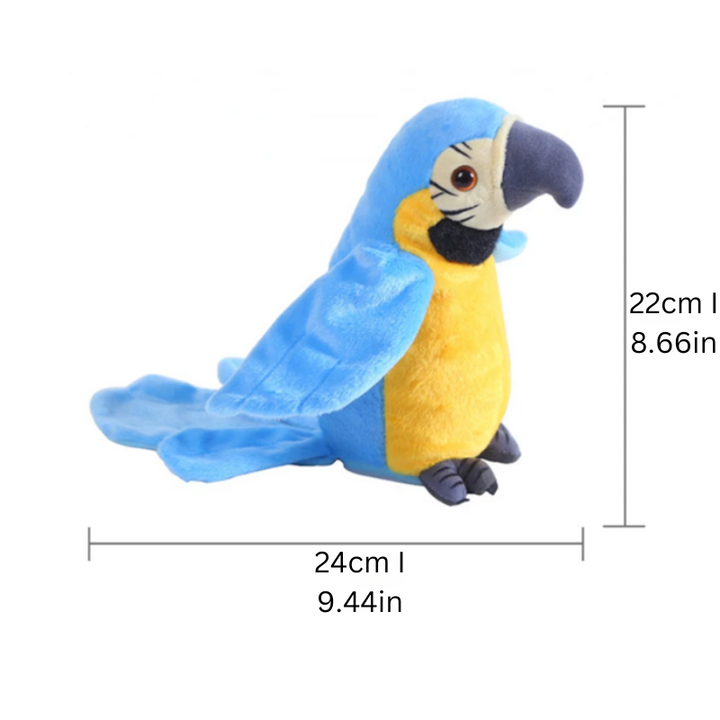 Squawkie the Chatty Parrot Plush Toy-Red-State of Style