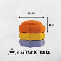 Stackable Stepping Stones for Creative Play and Balance - StepJoy-Red-State of Style