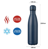 Stainless Steel Insulated Bottle – Leakproof & Travel-Friendly Water Bottle-Blue-350 ml-State of Style
