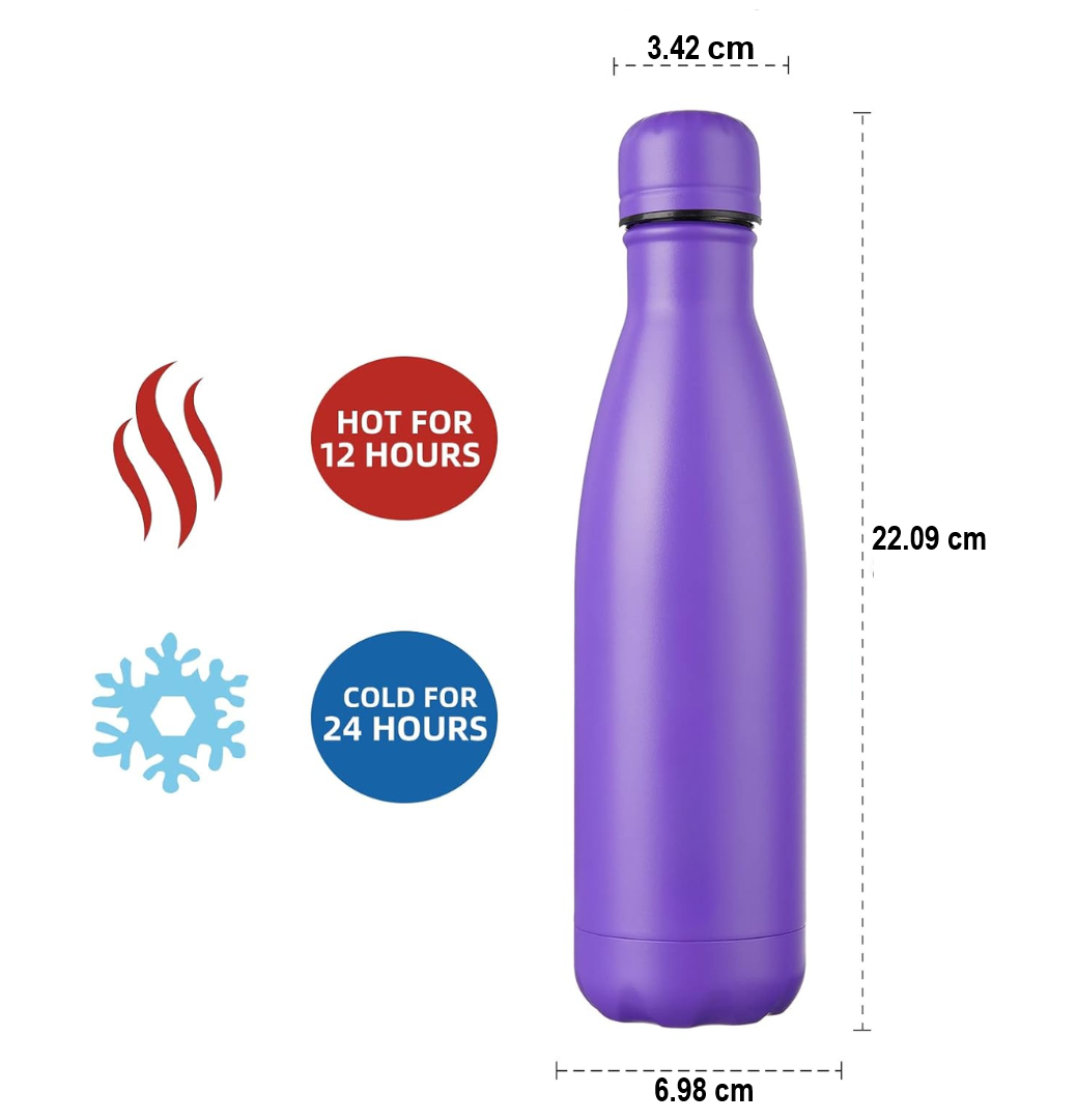 Stainless Steel Insulated Bottle – Leakproof & Travel-Friendly Water Bottle-Blue-350 ml-State of Style