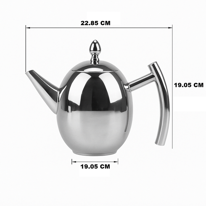 Stainless Steel Teapot with Strainer - TeaElegance-State of Style