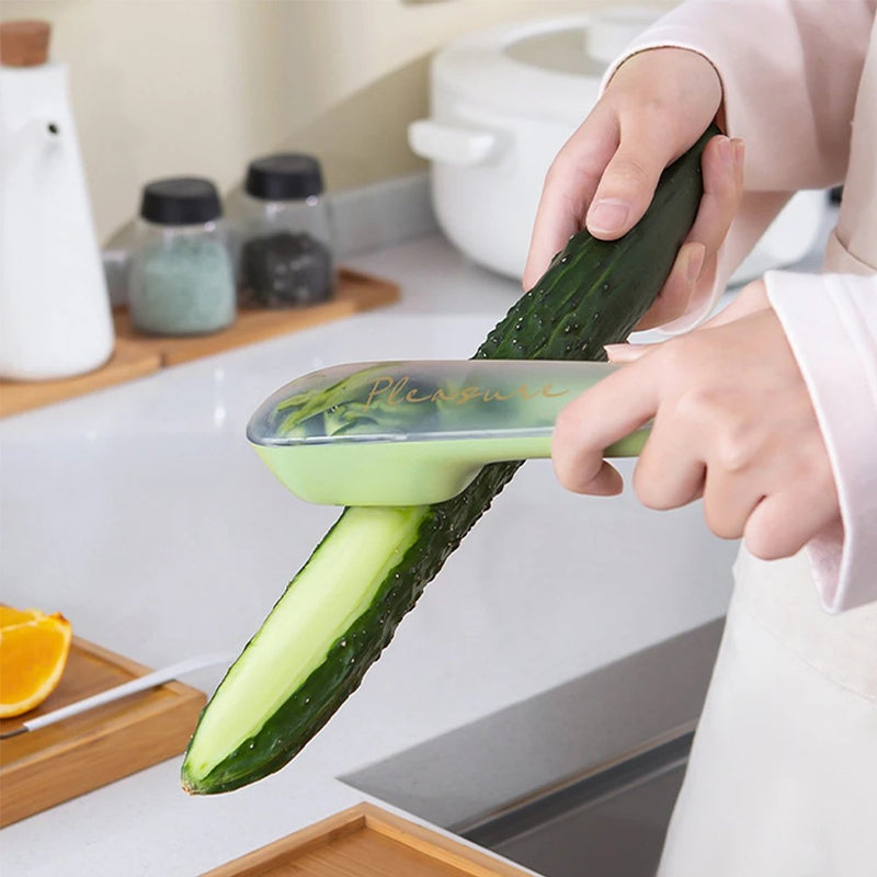Stainless Steel Vegetable Peeler with Container - PeelPro-Dark Green-State of Style