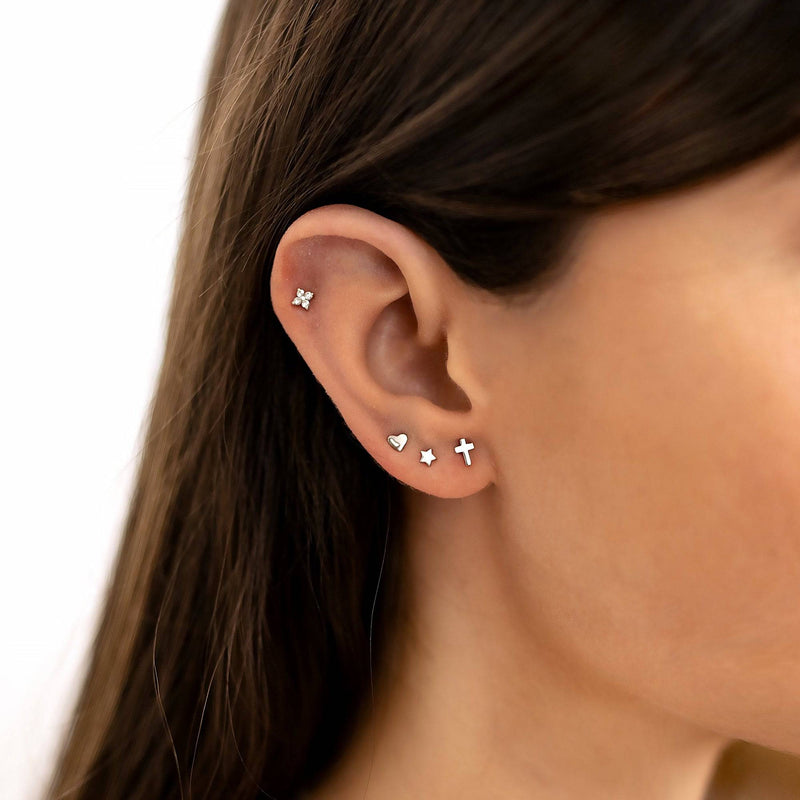 Star Earrings - Luna-Silver-State of Style