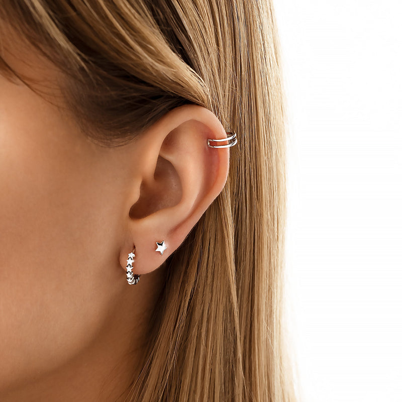 Star Earrings - Luna-Silver-State of Style