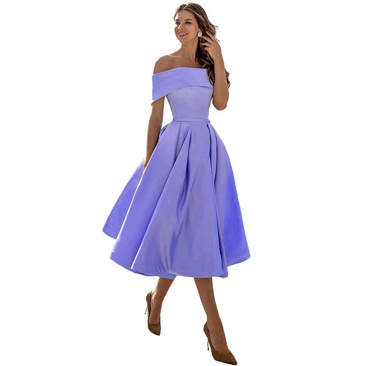 Strapless & Figure-hugging Satin Party Dress for Women – Mirella-Lavender-S-State of Style