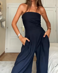 Strapless & Stylish Women's Jumpsuit for Every Occasion – Elina-Brown-XS-State of Style