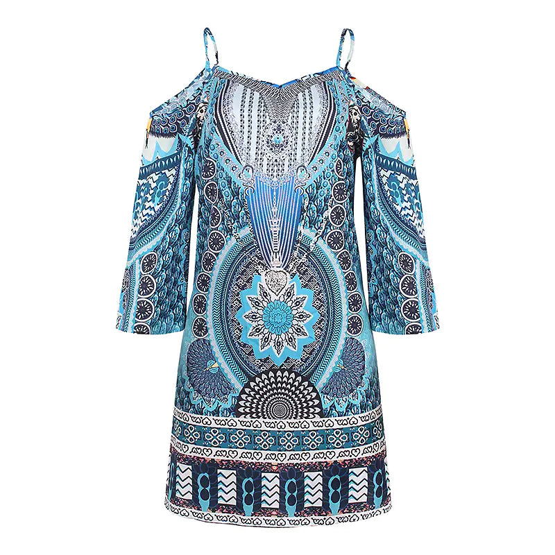 Strapless summer dress with ethnic print – Eliana-S-State of Style