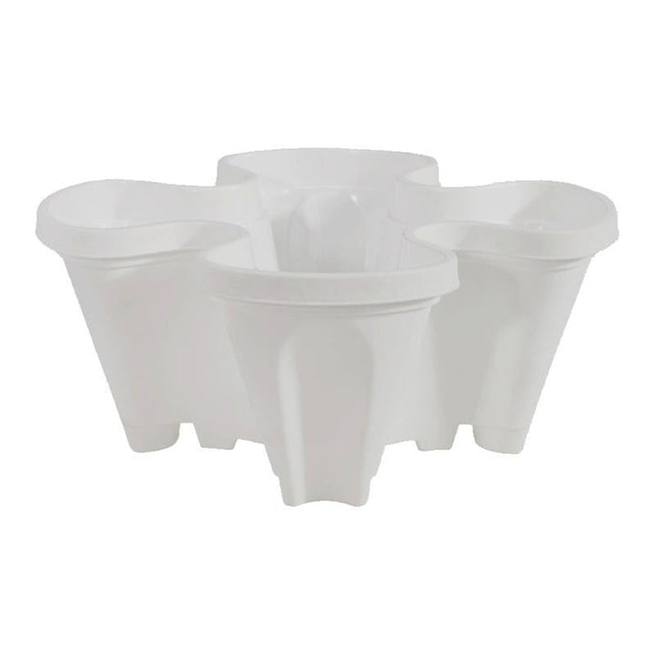 StrawberryStack Space-Saving Stackable Planters-White-State of Style