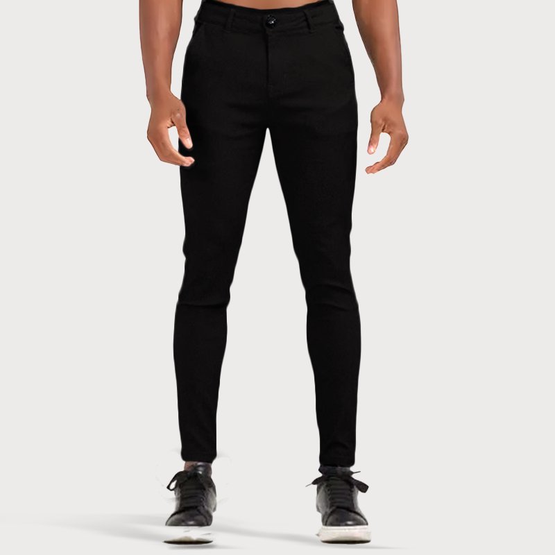 Stretch Men's Trousers - Oliver-Black-28-State of Style