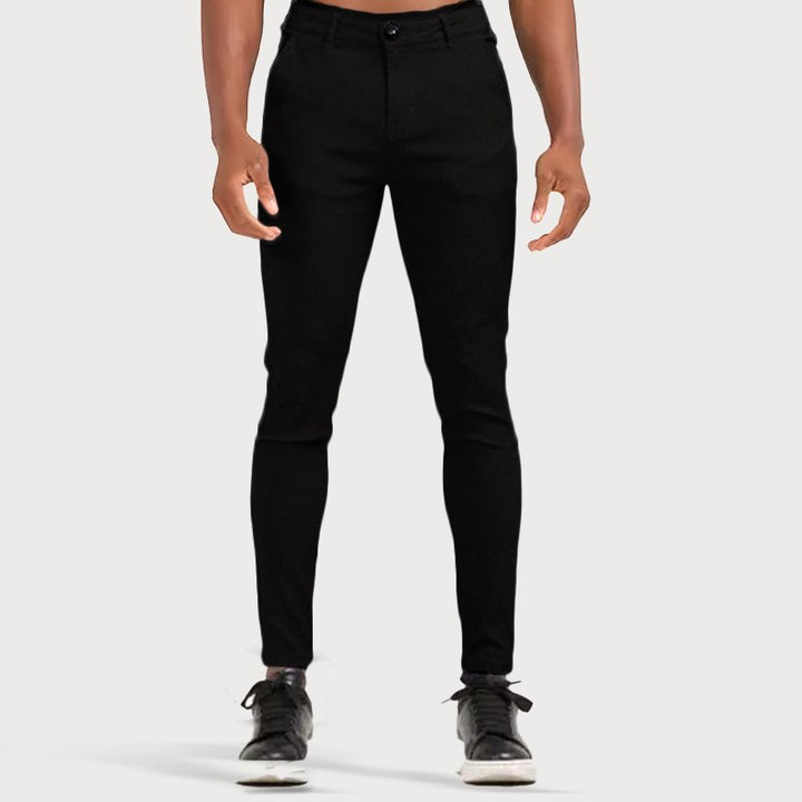 Stretch Men's Trousers - Oliver-Black-28-State of Style