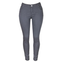 Stretch Velvet Skinny Jeans in Plus Size-Grey-XS-State of Style