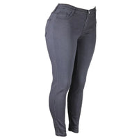 Stretch Velvet Skinny Jeans in Plus Size-Grey-XS-State of Style