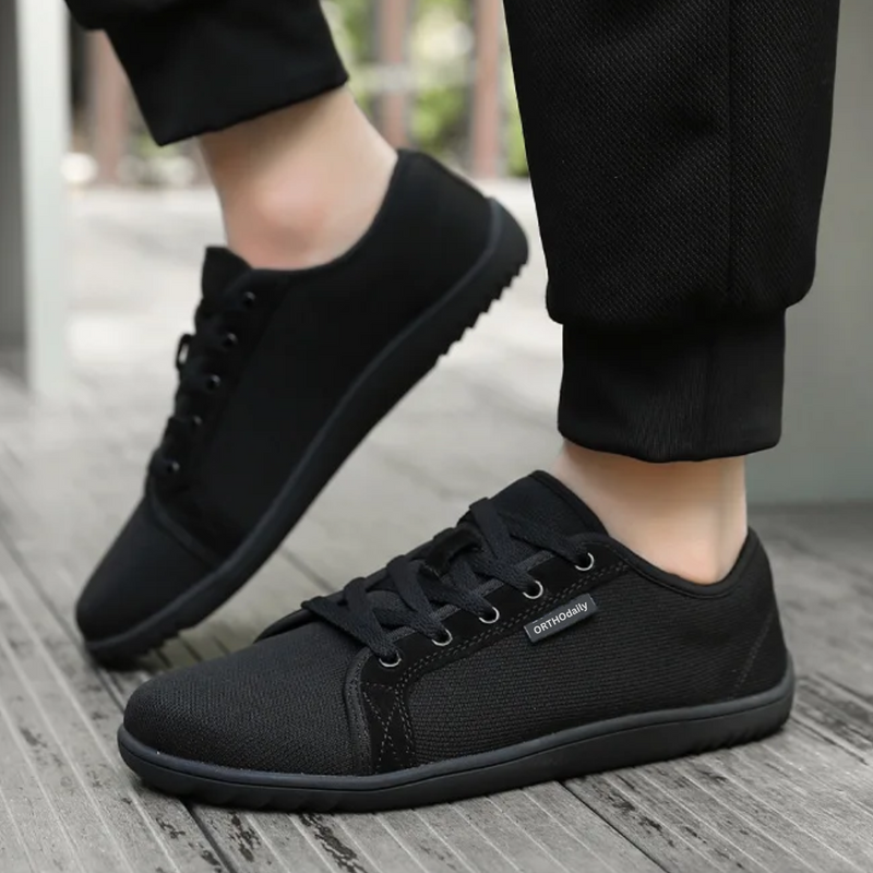 StrideEase Wide Zero Drop Sneakers-4-Black-State of Style