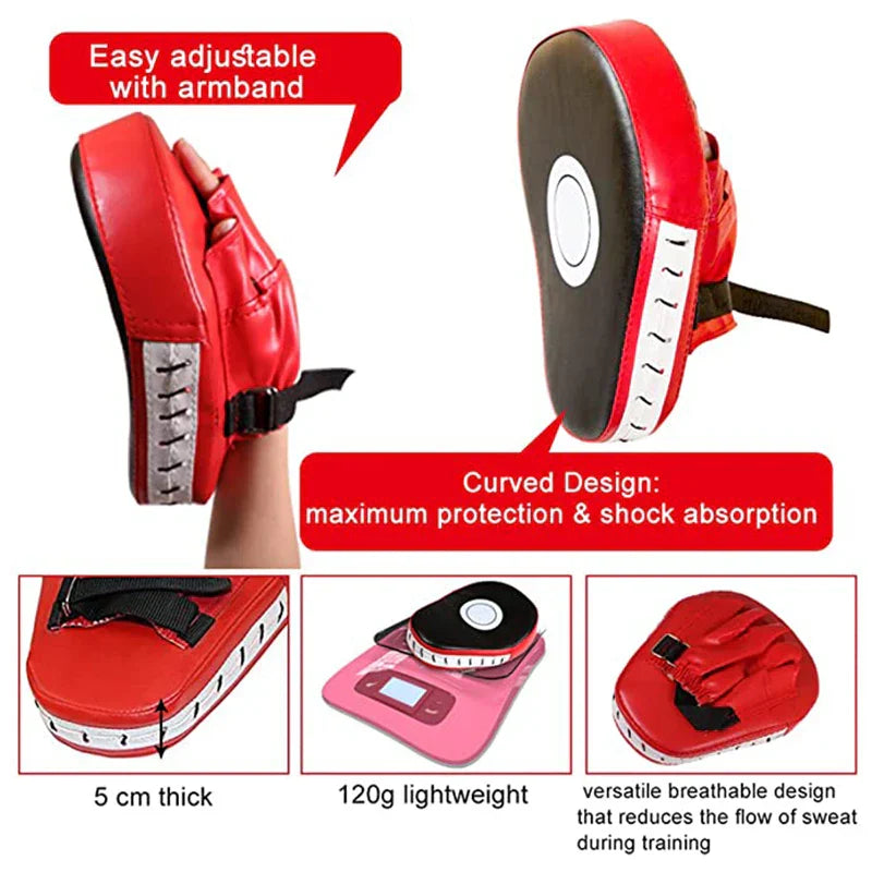 StrikeShield - Advanced Curved Boxing Pad-Red-State of Style