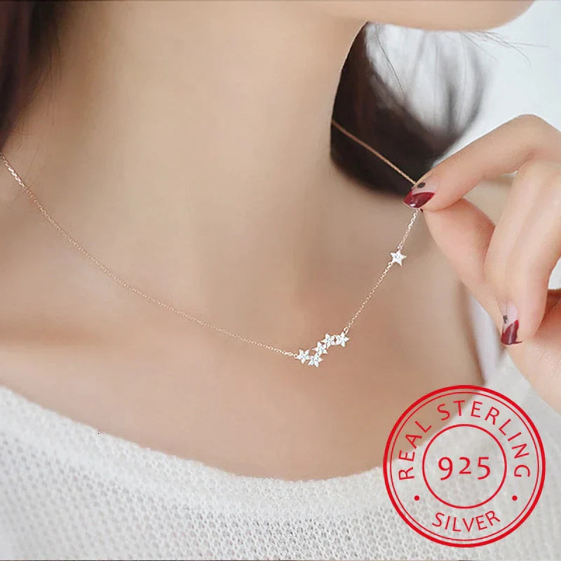 Stunning Silver Star Necklace-State of Style