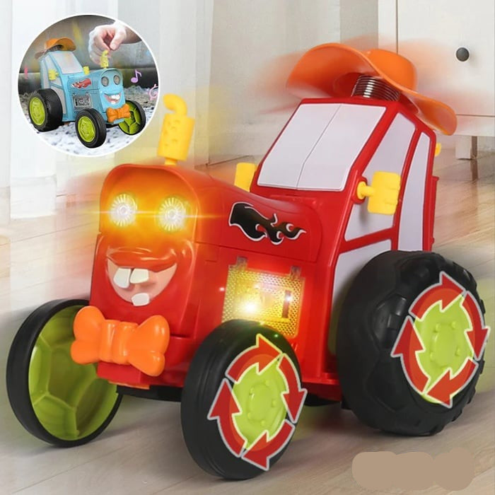 Stunt car with Light & Music – SpinRacer-Red-State of Style