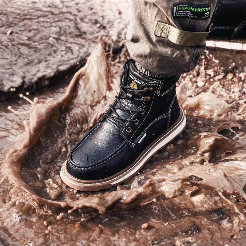 Sturdy Waterproof Work Boots for Men - Timothy-Black-6-State of Style