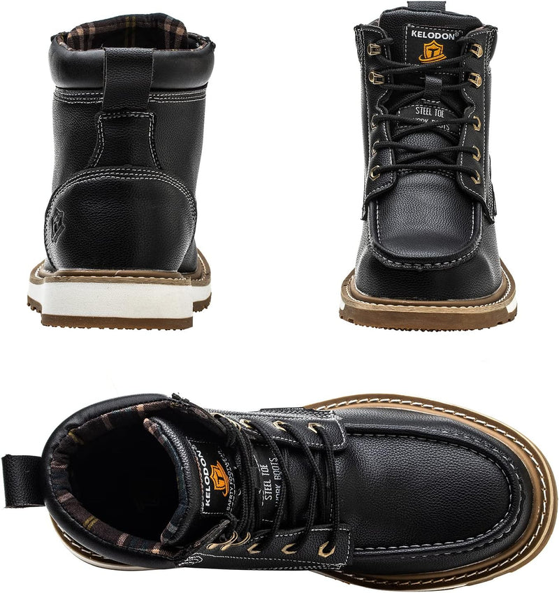 Sturdy Waterproof Work Boots for Men - Timothy-Black-6-State of Style