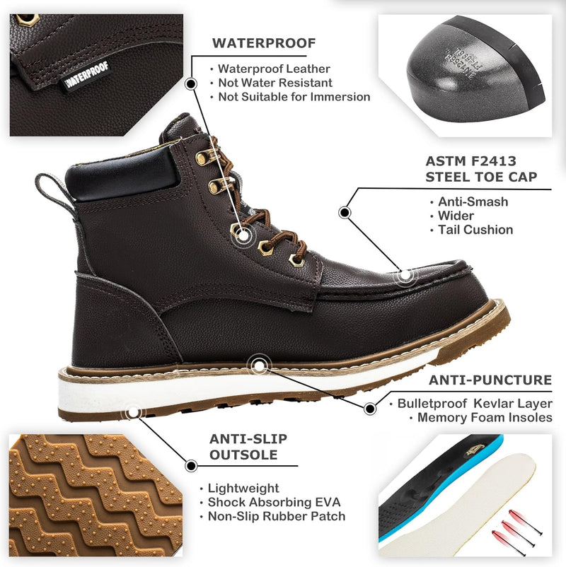 Sturdy Waterproof Work Boots for Men - Timothy-Black-6-State of Style