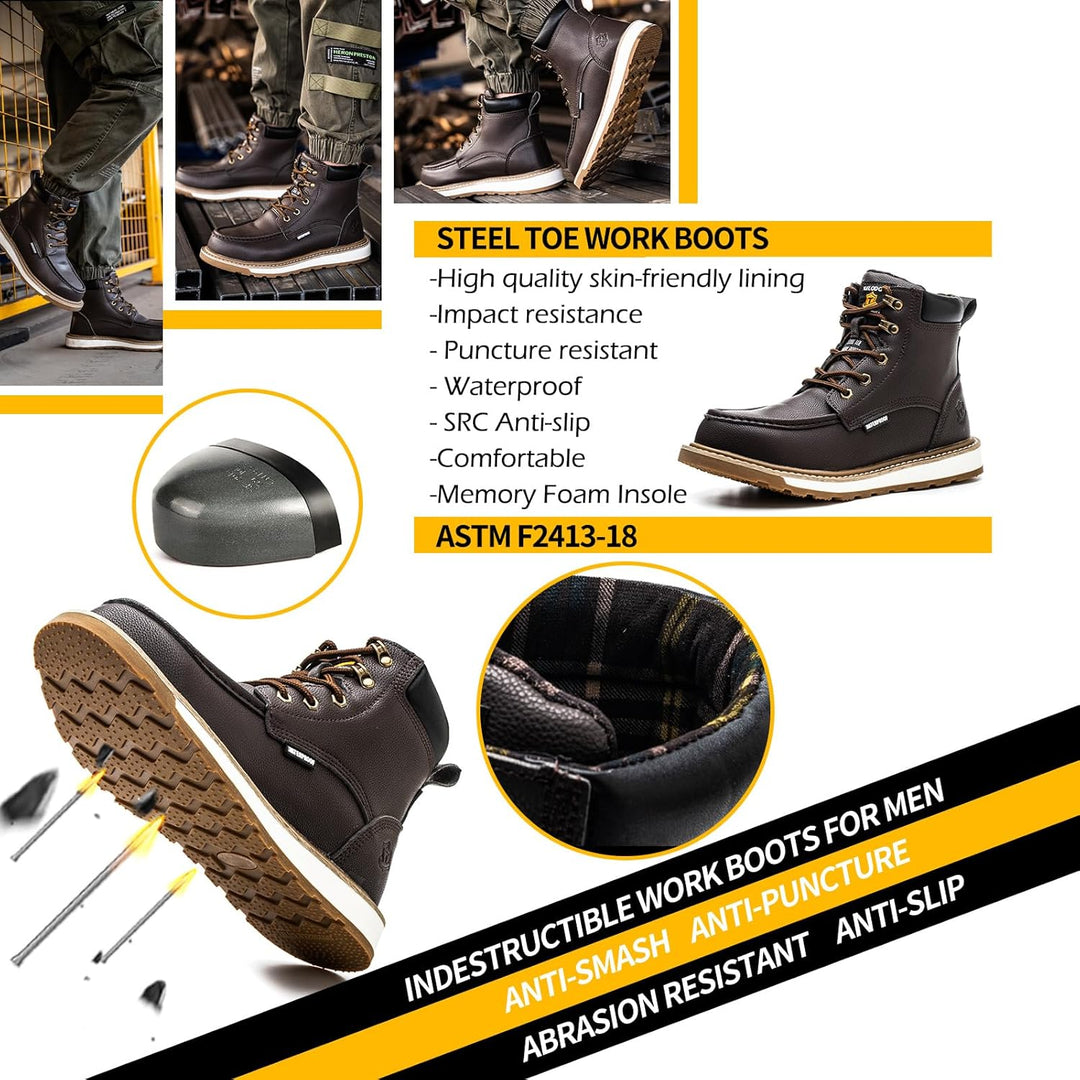 Sturdy Waterproof Work Boots for Men - Timothy-Black-6-State of Style
