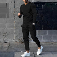 Stylish 2-Piece Men's Outfit - UrbanEase-Black-S-State of Style