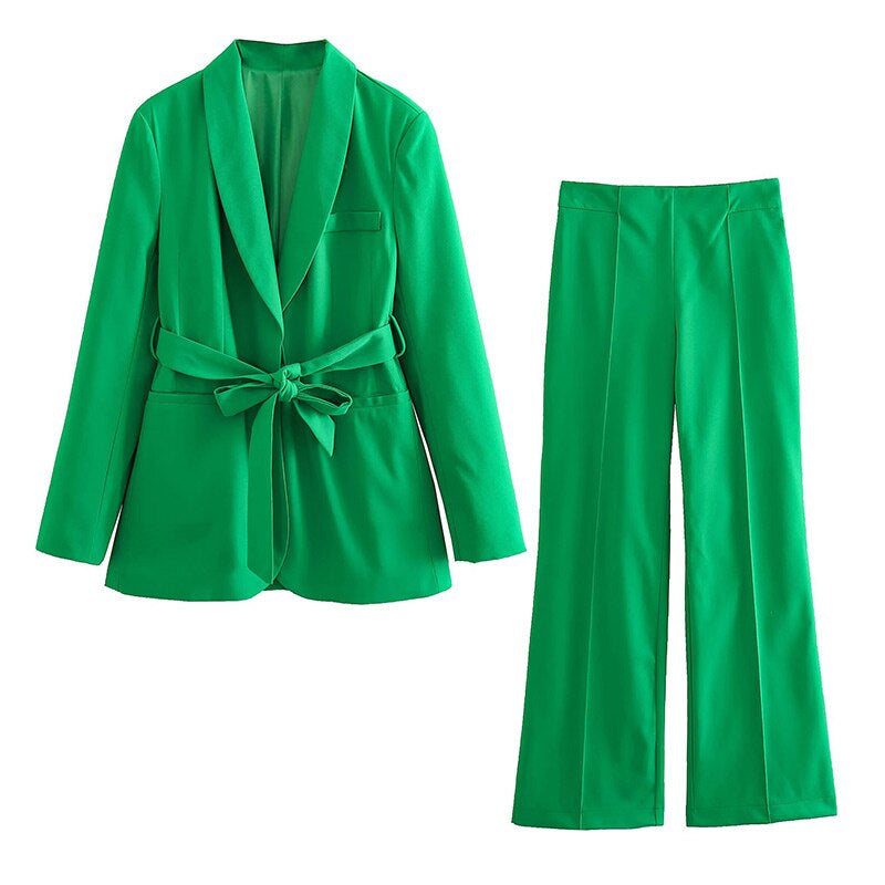 Stylish 2-Piece Women's Suit - Lena-Green-XS-State of Style