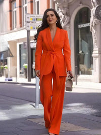 Stylish 2-Piece Women's Suit - Lena-Orange-XS-State of Style