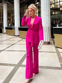 Stylish 2-Piece Women's Suit - Lena-Pink-XS-State of Style