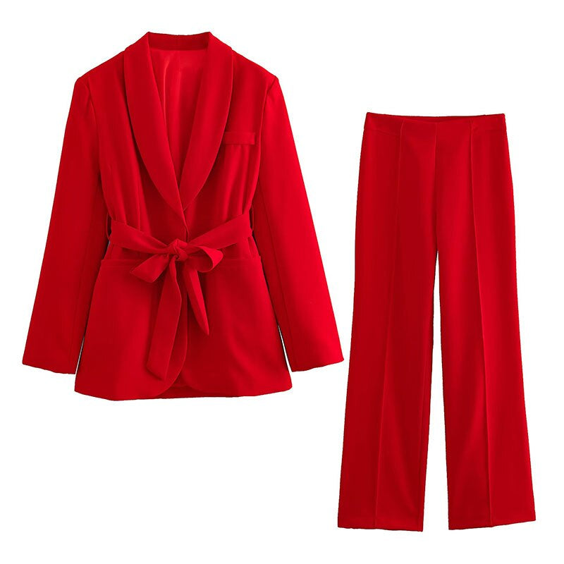 Stylish 2-Piece Women's Suit - Lena-Red-XS-State of Style
