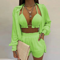 Stylish 3-piece summer outfit for the beach and pool - TropenGlow-Green-S-State of Style