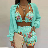 Stylish 3-piece summer outfit for the beach and pool - TropenGlow-Light blue-S-State of Style