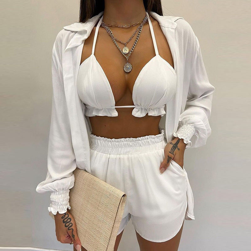 Stylish 3-piece summer outfit for the beach and pool - TropenGlow-White-S-State of Style