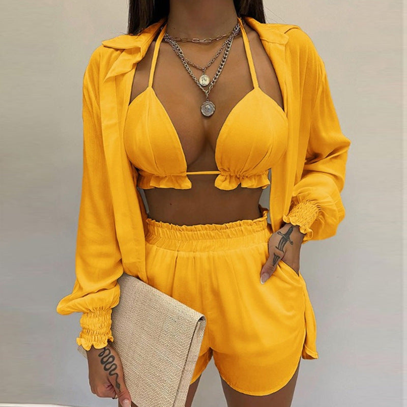 Stylish 3-piece summer outfit for the beach and pool - TropenGlow-Yellow-S-State of Style