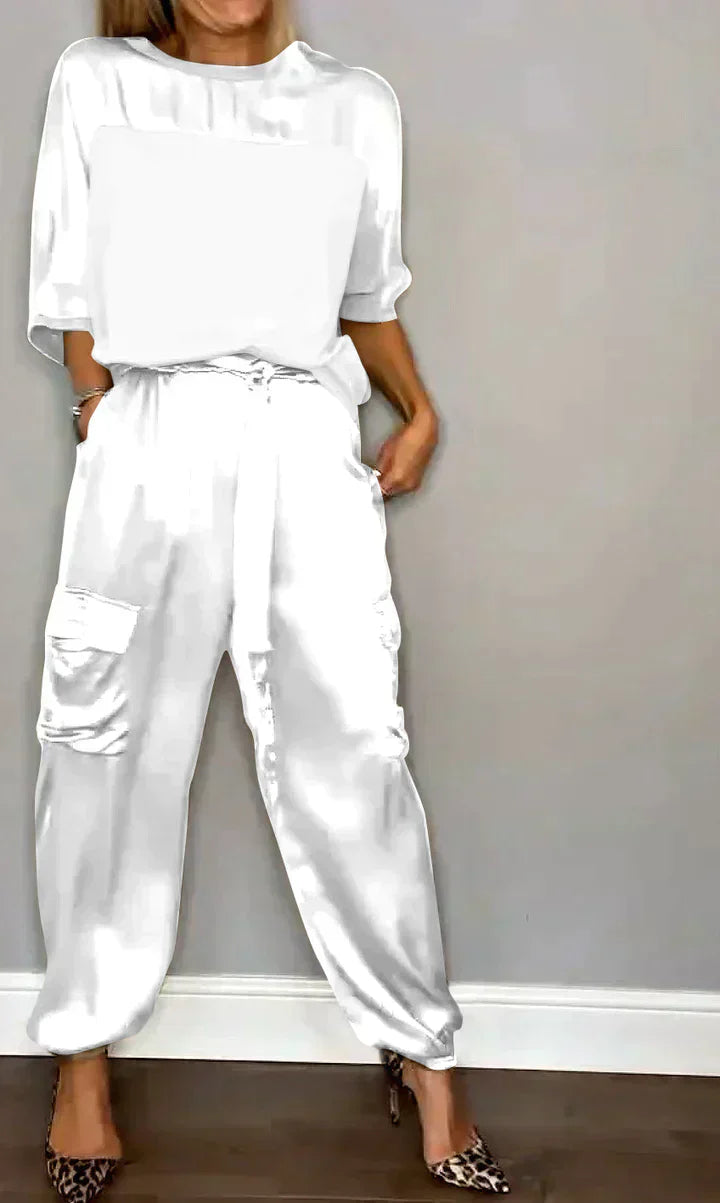 Stylish & Airy Women's Satin Jumpsuit for Special Occasions – Yasmina-White-S-State of Style