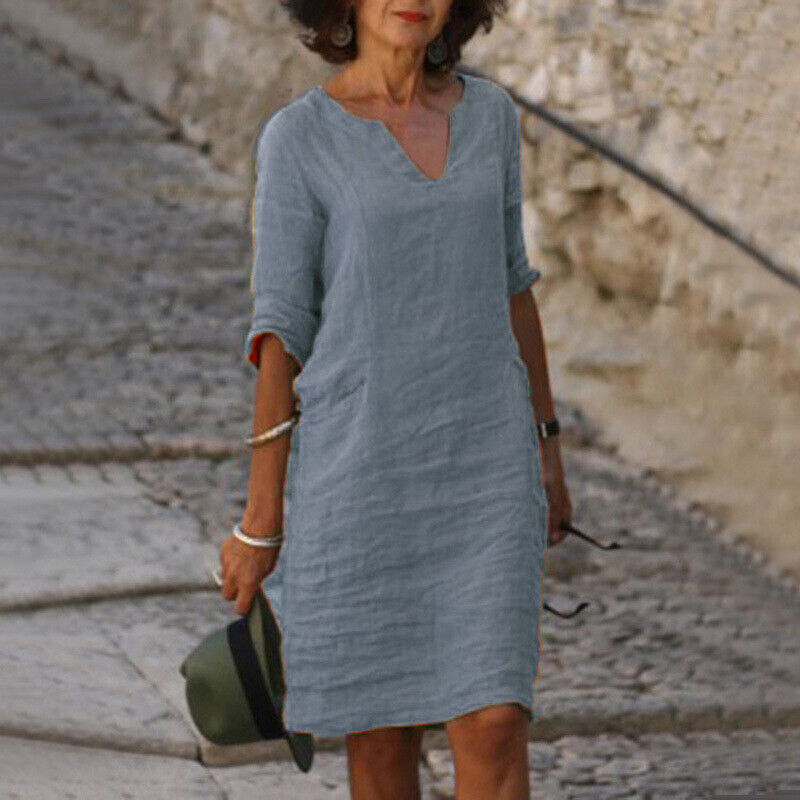 Stylish and Comfortable Margaraux Dress | Women's Fashion-Gray-S-State of Style