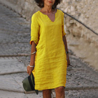 Stylish and Comfortable Margaraux Dress | Women's Fashion-Yellow-S-State of Style