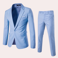 Stylish and Comfortable Men's Suit - Maxim-Light Blue-S-State of Style