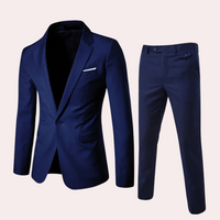 Stylish and Comfortable Men's Suit - Maxim-Navy Blue-S-State of Style