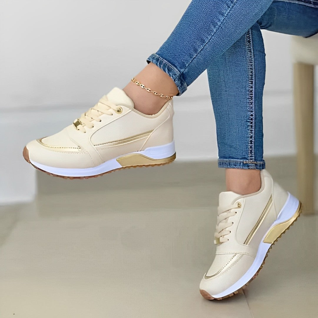 Stylish and Comfortable Sneakers - Sophie-Beige-36-State of Style