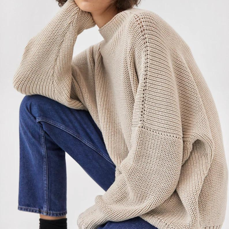 Stylish and Comfortable Women's Sweater - Lilac-Khaki-S-State of Style