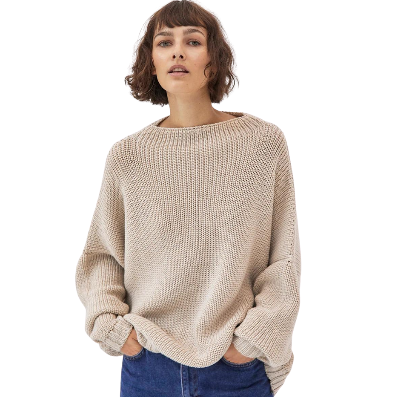 Stylish and Comfortable Women's Sweater - Lilac-Khaki-S-State of Style