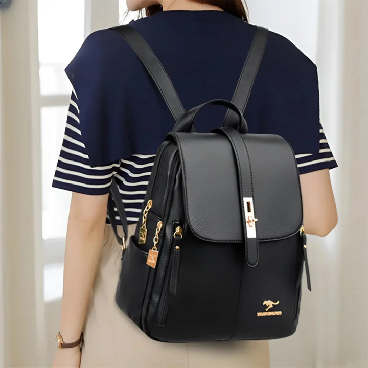 Stylish and High-Quality Ladies' Backpack - LuxeMate-Black-State of Style