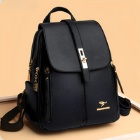 Stylish and High-Quality Ladies' Backpack - LuxeMate-Black-State of Style