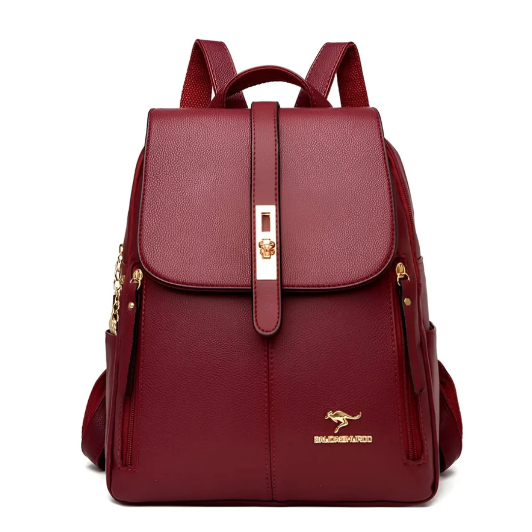 Stylish and High-Quality Ladies' Backpack - LuxeMate-Burgundy Red-State of Style