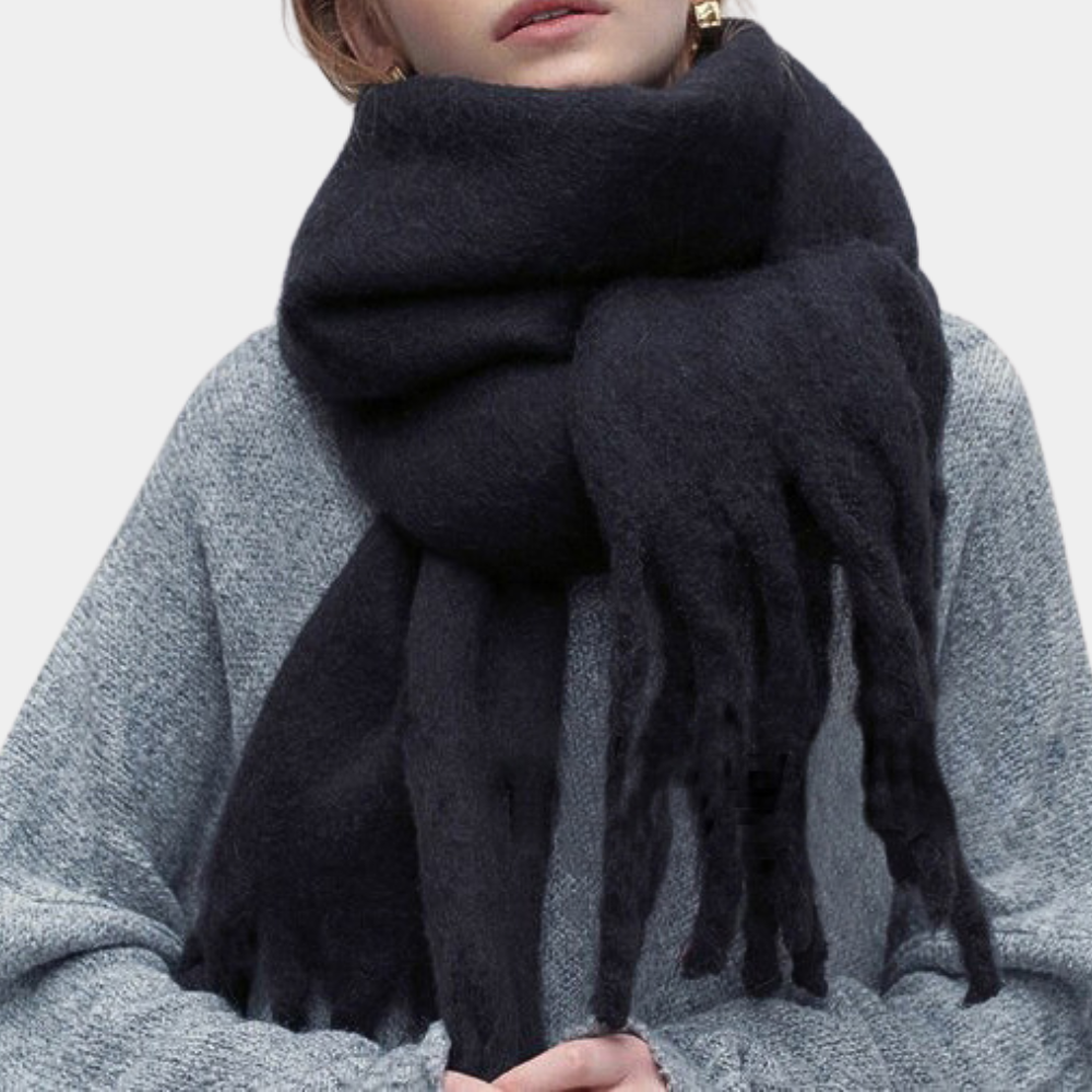 Stylish and Soft Women's Scarf - Elise-Black-State of Style