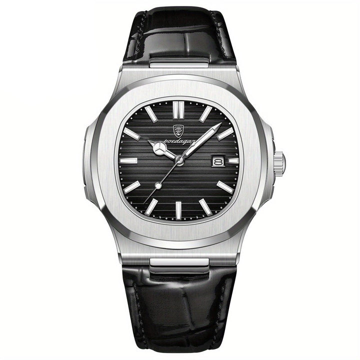 Stylish and Sustainable Men's Wristwatch - ValorLuxe-Black-State of Style